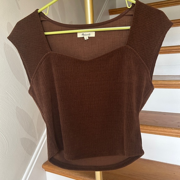 Madewell Tops - Madewell Chocolate Ribbed Tank Top